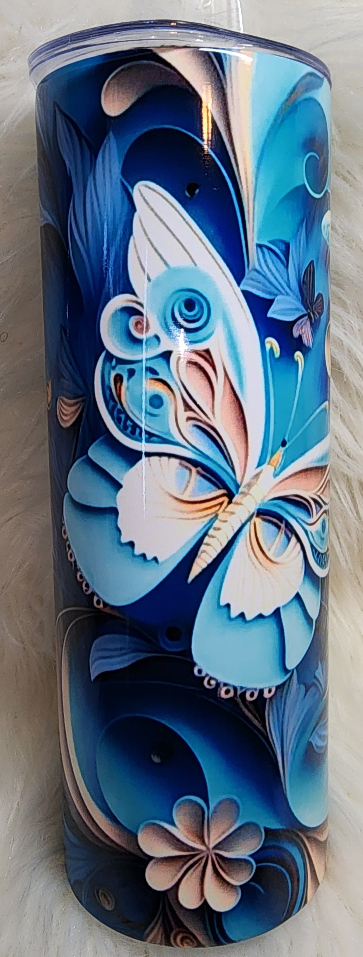 Teal Butterfly 20oz Tumbler