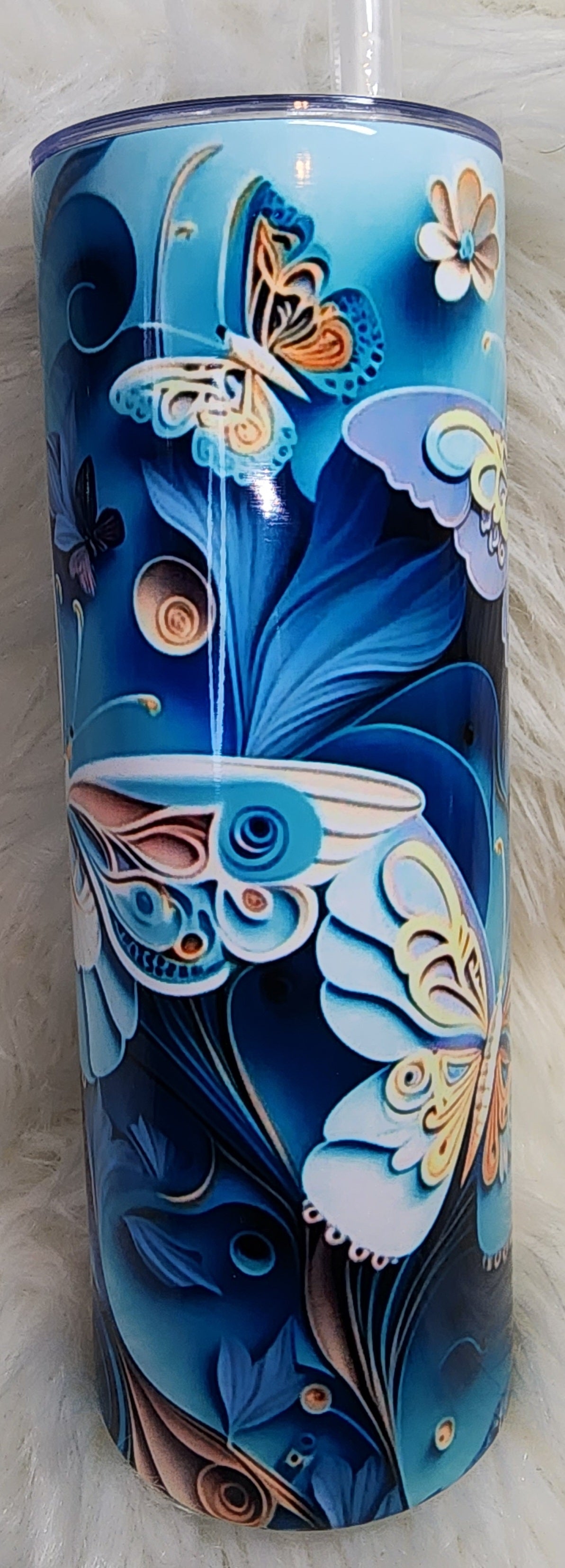 Teal Butterfly 20oz Tumbler