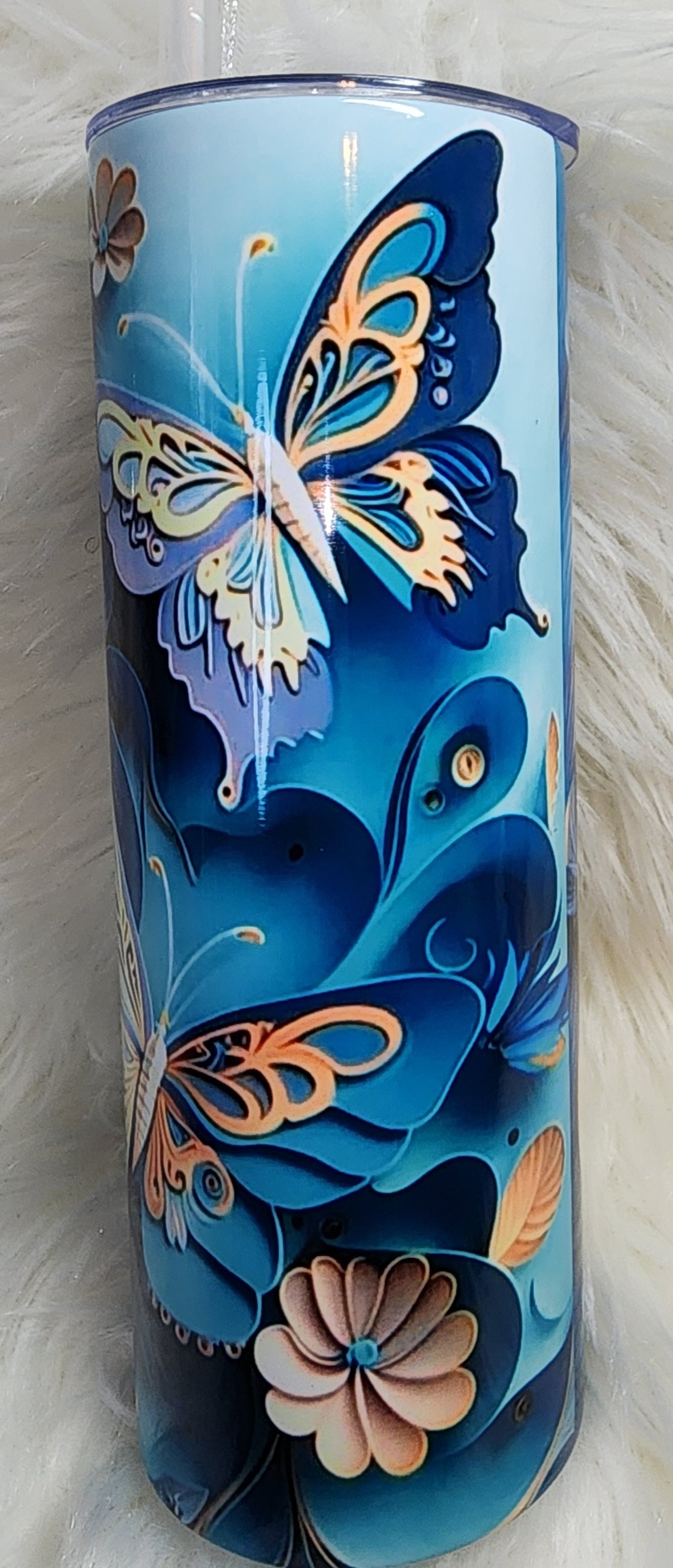 Teal Butterfly 20oz Tumbler