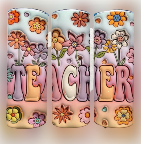 Teacher flower 20oz Tumbler